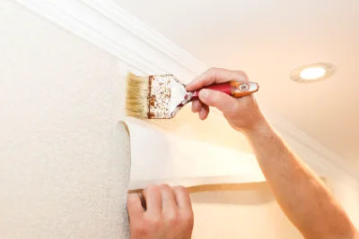 Pose de papier peint à Plumieux — revêtements muraux et toiles de verre